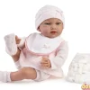Muñeca reborn paula 42 cm. c/acceso sin pelo,c/peso,cuerpo de tela