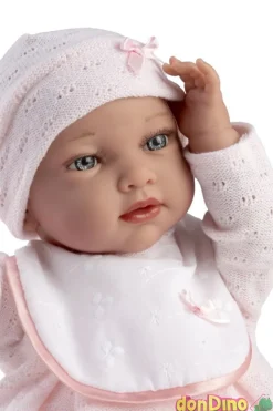 Muñeca reborn paula 42 cm. c/acceso sin pelo,c/peso,cuerpo de tela