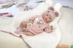 Muñeca reborn sofia c/pelele rosa 46 cm.