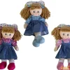 Muñeca trapo 40 cm. falda vaquera surtidas