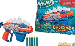 Nerf stego-smash dinosquad dinosaurio lanzadardos - c/5 dardos