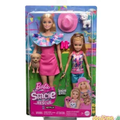 Pack barbie y stacie al rescate c/accesorios