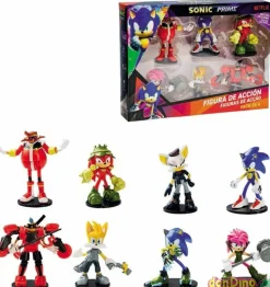 Pack 8 figuras accion sonic prime