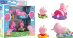 Pack 4 figuritas de baño peppa pig