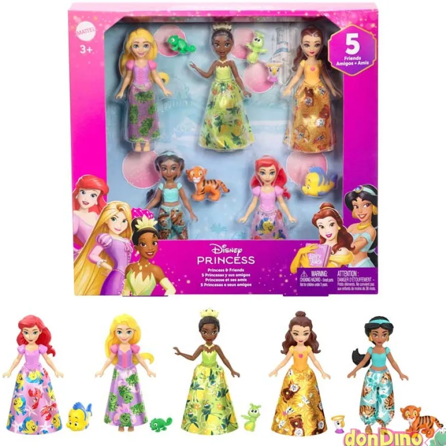 Pack 5 princesas y amigos disney