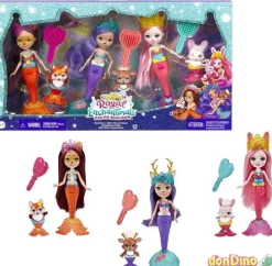 Pack sirenas royal enchantimals ocean kingdom - 3 muñecas y 3 mascotas