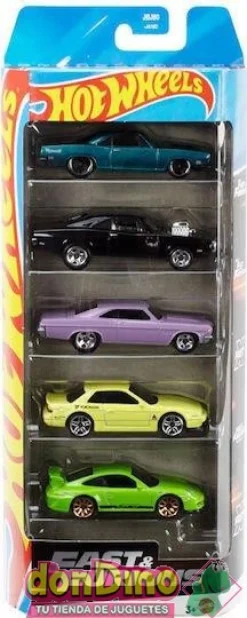 Pack 5 vehiculos hot wheels surtidos