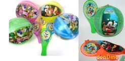 Pala con pelota hinchable Mickey Mouse