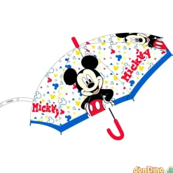 Paraguas mickey automatico 43,5 cm. transparente