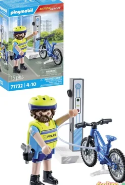 Patrulla en bicicleta playmobil act!on heroes - 15 pzas.