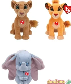 Peluche beanies babies disney c/son simba,nala,dumbo y stitch
