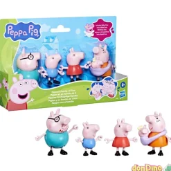 Peppa pig y su familia 5 personajes con bebé evie