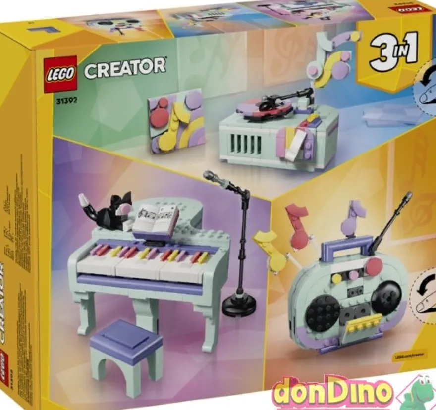 Piano musical decorativo con gato lego creator 3 en 1 - 485 pzas.