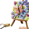 Pintura decorativa de arte floral lego creator