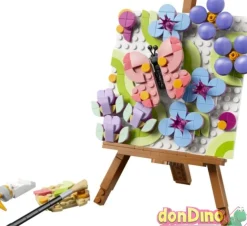 Pintura decorativa de arte floral lego creator