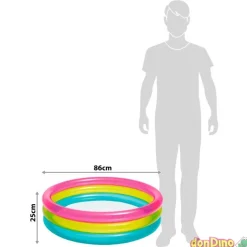 Piscina hinchable arcoiris bebe 86x25 cm.