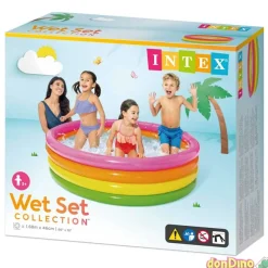 Piscina hinchable 4 aros 168x46 cm. capacidad: 780l.