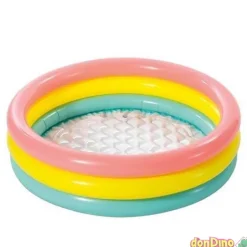 Piscina hinchable 3 tubos colores 86x25 cm.