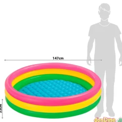 Piscina hinch.3 aros colores 147x33