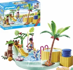 Piscina infantil jacuzzi playmobil my life - 53 pzas.