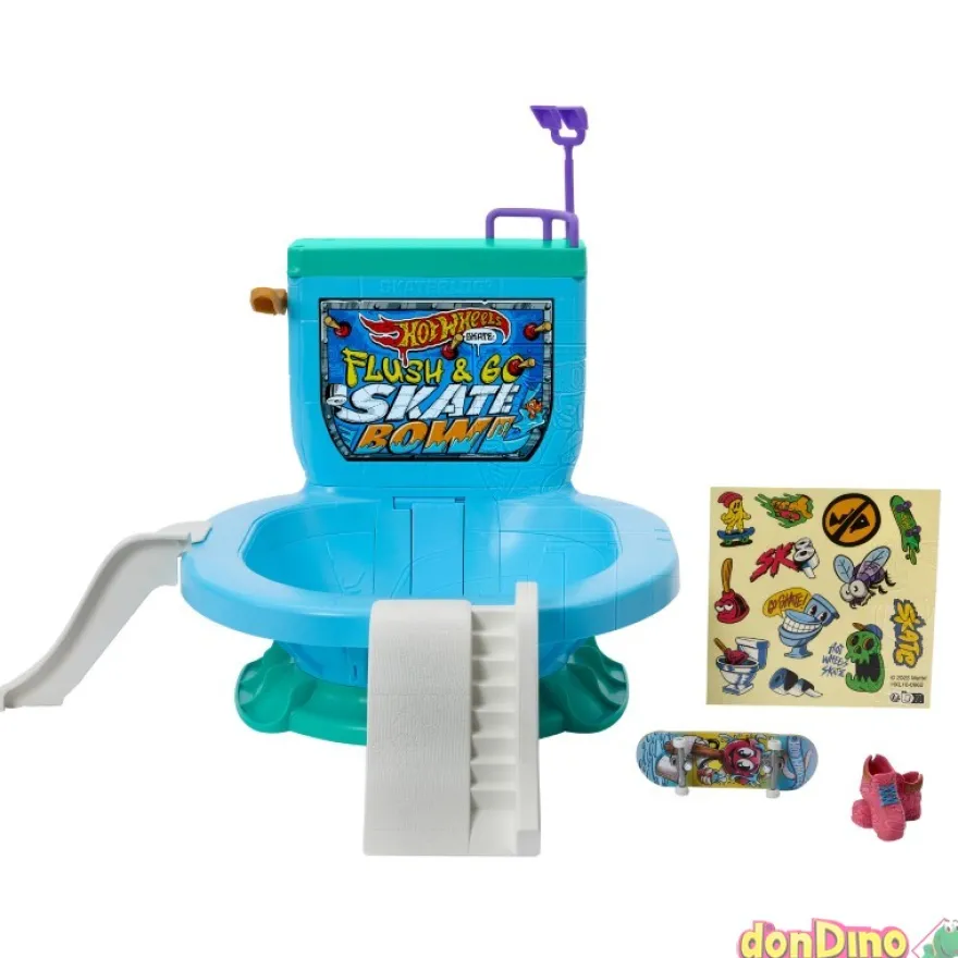 Pista patinaje accion en cadena wc hot wheels skate