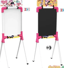 Pizarra minnie 2 en 1 reversible con 13 accesorios