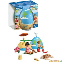 Play egg: vacaciones en la playa playmobil