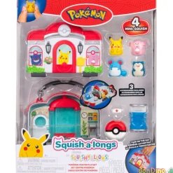 Playset squish.a.longs pokemon squishmallows - con 4 mini-squish