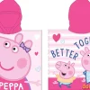 Poncho toalla peppa pig 55x110 cm. 100% polyester