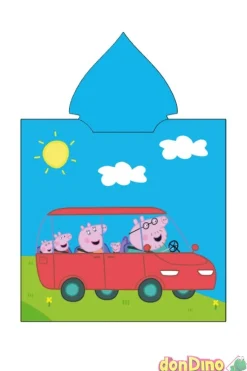 Poncho toalla peppa pig 55x110 cm. 100% polyester