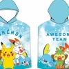 Poncho-toalla pokemon 55x110 cm. 100% poliester - microfibra