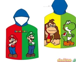 Poncho toalla super mario 55x110cm. 100% polyester