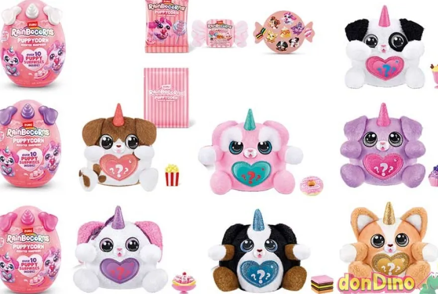 Puppycorn rainbocorns sorpresa perfumada - 10 sorpresas - peluche surtido