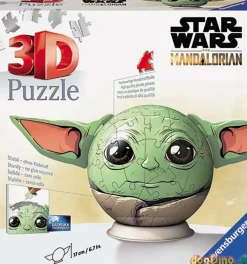 Puzzle ball 3d grogu star wars the mandalorian - c/orejas - 77 pzas.