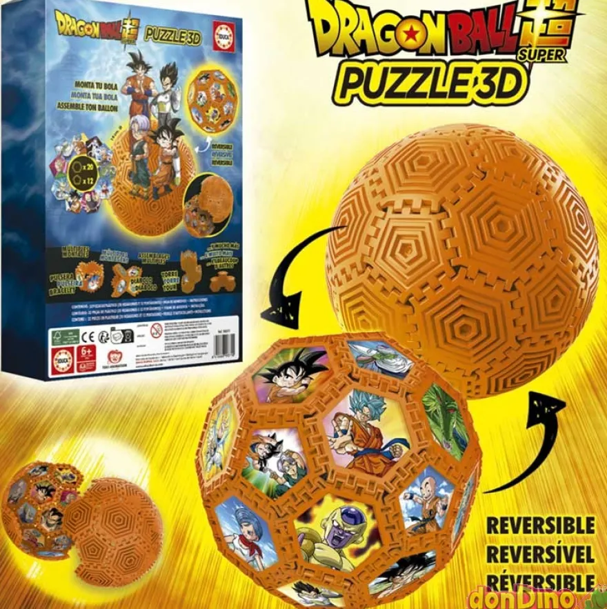 Puzzle 3d dragon ball super monta y juega - reversible