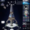 Puzzle 3d torre eiffel 243 pzas. con luces led