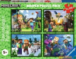 Puzzle minecraft 4x100 pzas.