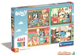 Puzzle progresivo 4 en 1 bluey super color - 12-16-20-24