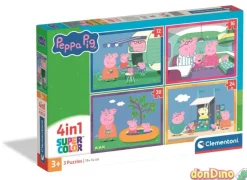 Puzzle progresivo 4 en 1 peppa pig super color - 12-16-20-24