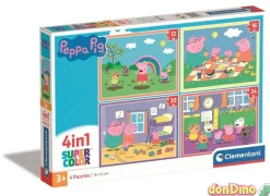 Puzzle progresivo 4 en 1 peppa pig supercolor - 12,16,20,24 pzas.