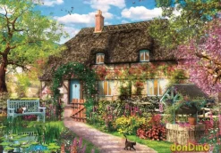 Puzzle 1000 pzas. antigua cabaña con poster - high quality collection