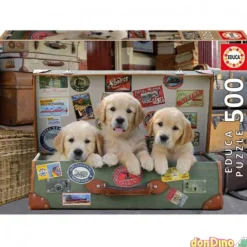 Puzzle 500 pzas. cachorros equipaje