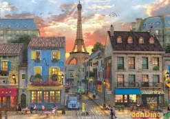Puzzle 1000 pzas. calles de paris con poster - high quality collection