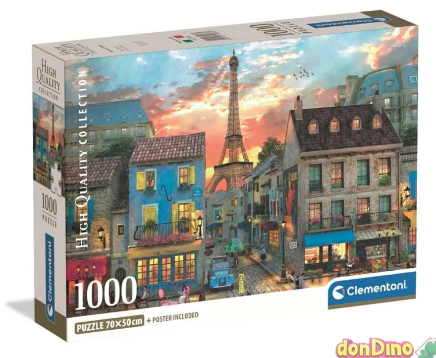 Puzzle 1000 pzas. calles de paris con poster - high quality collection