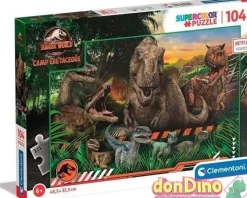 Puzzle 104 pzas. jurassic world campamento cretacico - supercolor