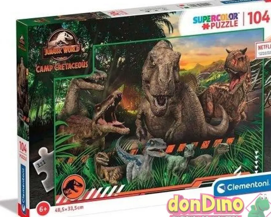 Puzzle 104 pzas. jurassic world campamento cretacico - supercolor