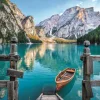 Puzzle 500 pzas. lago braies con poster - high quality collection