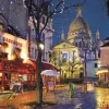 Puzzle 1500 pzas. montmarte, paris con poster - high quality collection