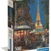 Puzzle 500 pzas. noche en el cafe eiffel con poster - high quality collection