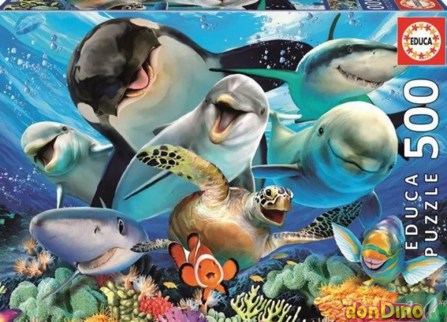 Puzzle 500 pzas.selfie bajo el agua